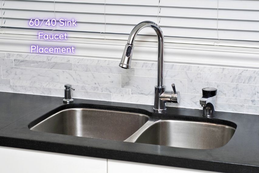 60/40 Sink Faucet Placement